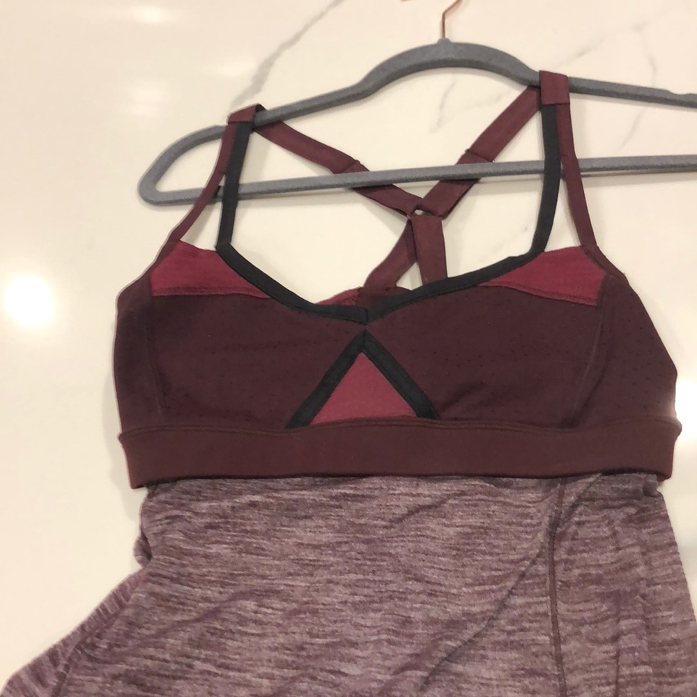 Lululemon Maroon Detailed Tank Top